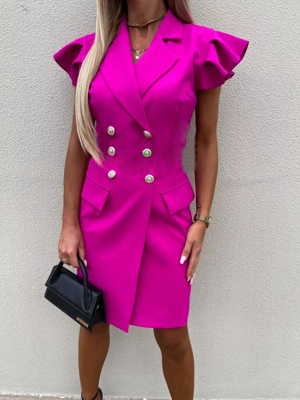 LADIES SUIT DRESS WHITE / RED / BLACK / BEIGE / DARK PINK (SIZE S - XL)