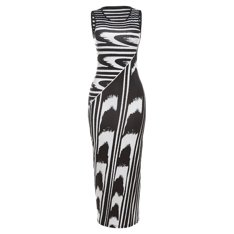LADIES SLEEVELESS DRESS BLACK (SIZE SMALL)