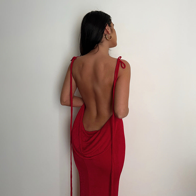 LADIES LOW BACK DRESS 16 DIFFERENT COLOURS (SIZE S - L)