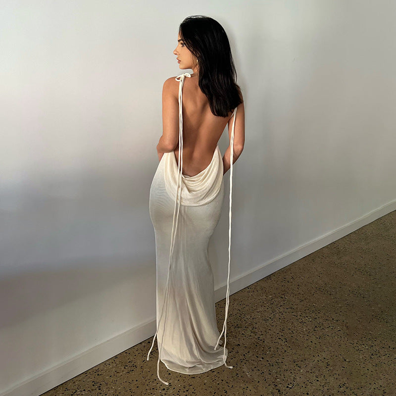 LADIES LOW BACK DRESS 16 DIFFERENT COLOURS (SIZE S - L)