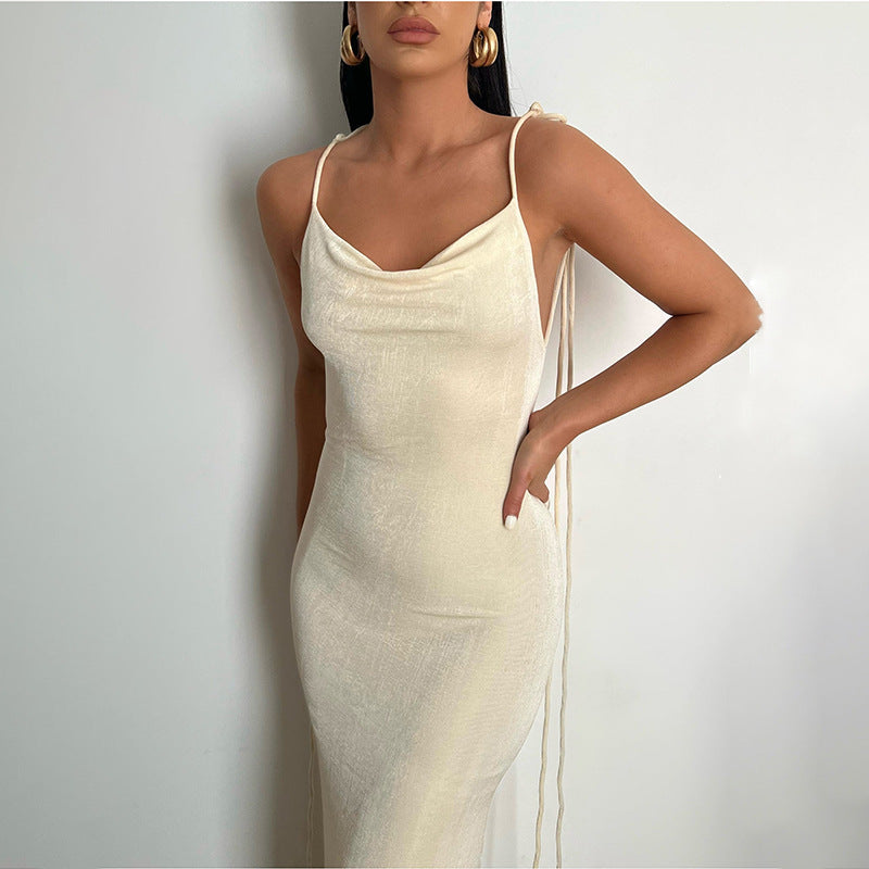 LADIES LOW BACK DRESS 16 DIFFERENT COLOURS (SIZE S - L)