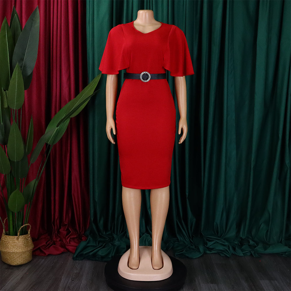 LADIES DRESS BLUE / BLACK / RED (SIZE S - 3XL)