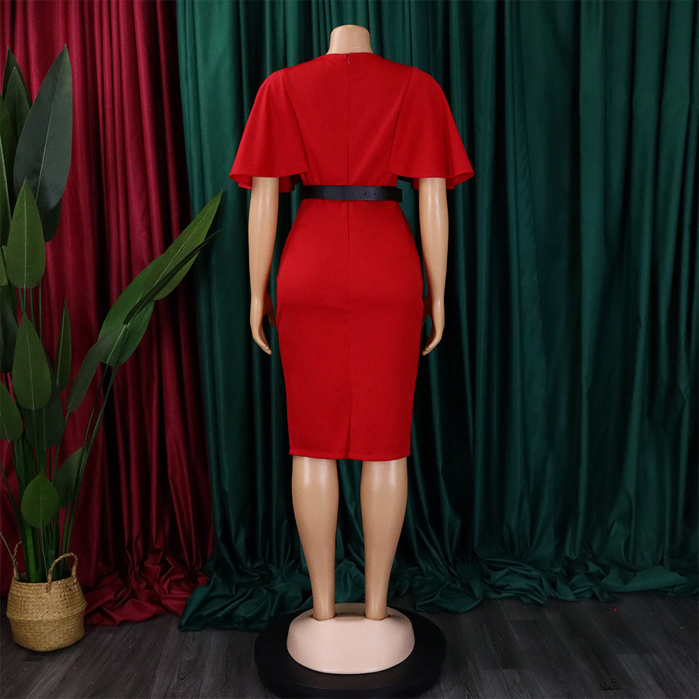 LADIES DRESS BLUE / BLACK / RED (SIZE S - 3XL)