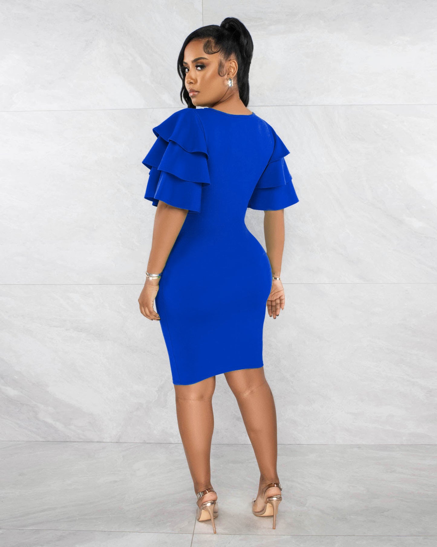 LADIES DRESS BLACK / BLUE / PINK (SIZE S - 2XL)