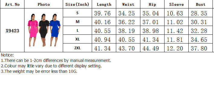 LADIES DRESS BLACK / BLUE / PINK (SIZE S - 2XL)