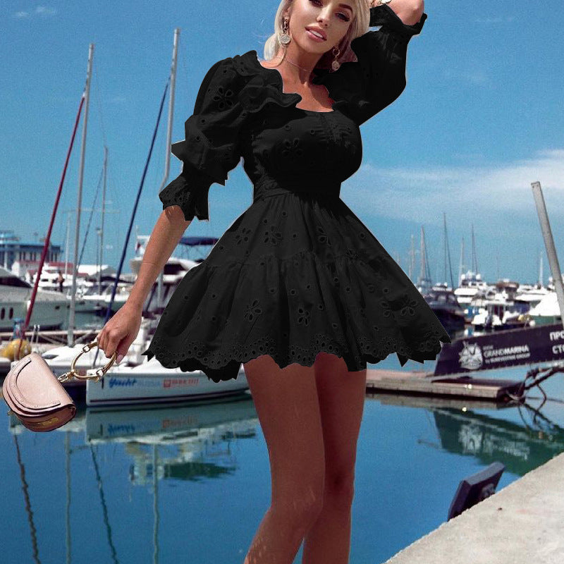 LADIES MINI DRESS WHITE / RED / BLACK (SIZE S - XL)