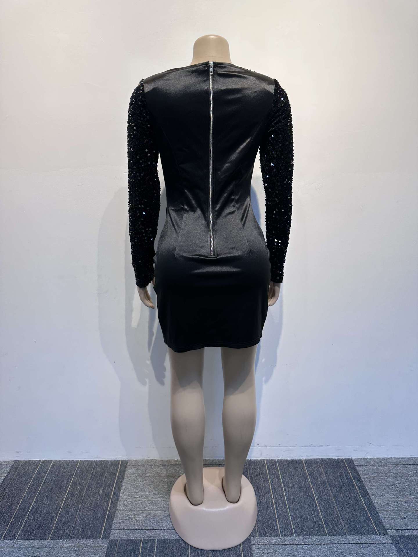 LADIES MINI DRESS BLACK / WHITE (SIZE S - 3XL)