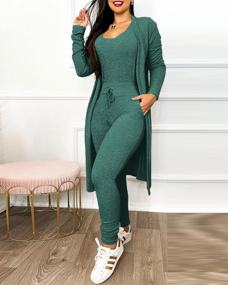 LADIES 3 PIECE SET WINE RED / GREEN / DARK BLUE / LIGHT GRAY / LIGHT BLUE (SIZE S - XL)