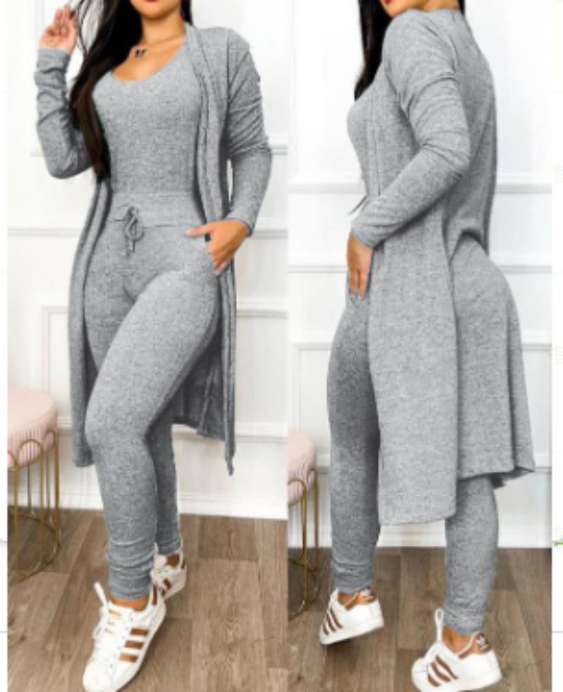 LADIES 3 PIECE SET WINE RED / GREEN / DARK BLUE / LIGHT GRAY / LIGHT BLUE (SIZE S - XL)