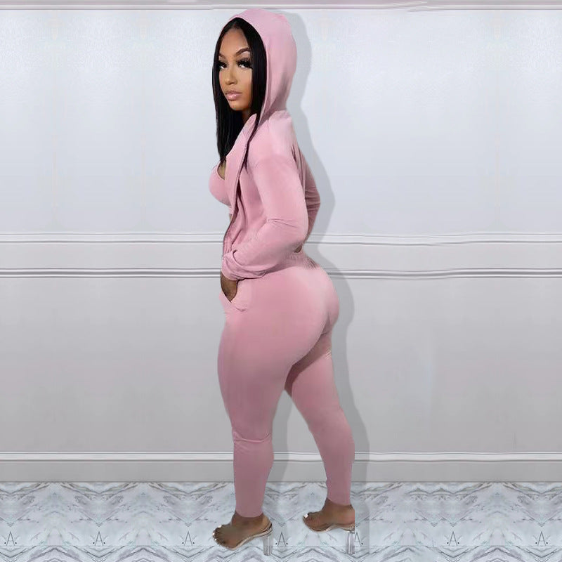 LADIES 3 PIECE CASUAL SET LIGHT GRAY / BLACK / LIGHT BROWN / PINK / WHITE (SIZE S - 2XL)
