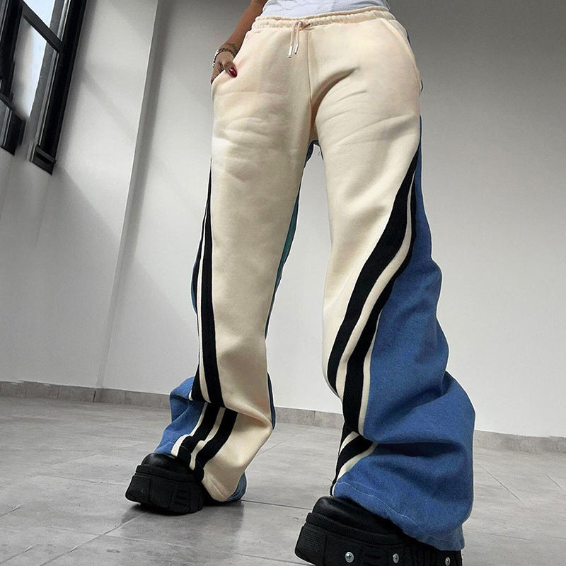 LADIES WIDE LEG PANTS BLACK / GRAY / GREEN / APRICOT (SIZE S - L)