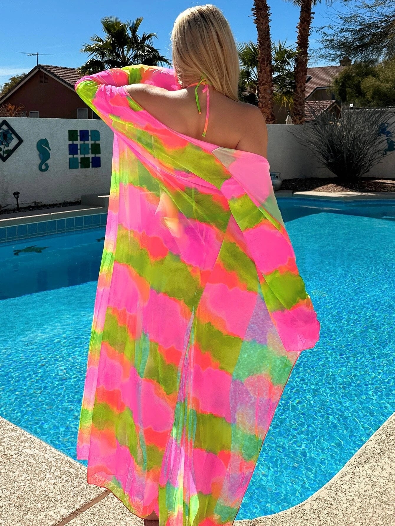 LADIES THREE PIECE SWIMSUIT SWIMWEAR SET (SIZE S - XL)