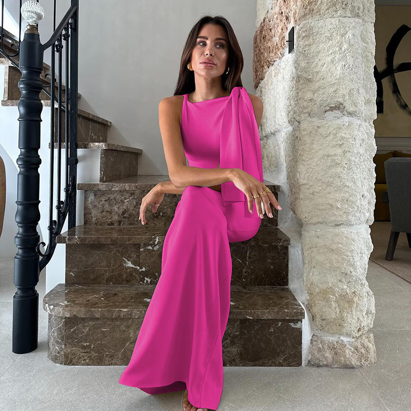 LADIES ONE SHOULDER LONG DRESS VARIOUS COLOURS (SIZE S - L)