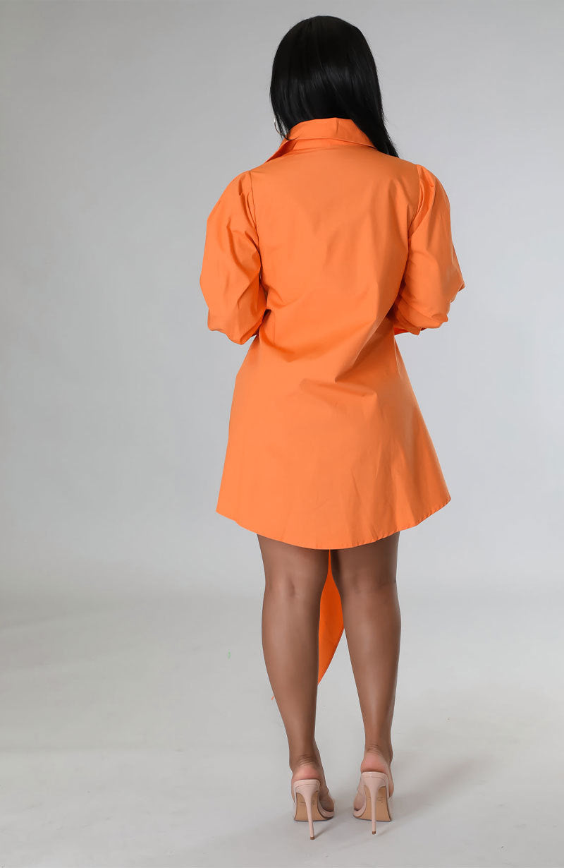 LADIES LONG SLEEVE SHIRT DRESS PINK / ORANGE / WHITE (SIZE S - 2XL)