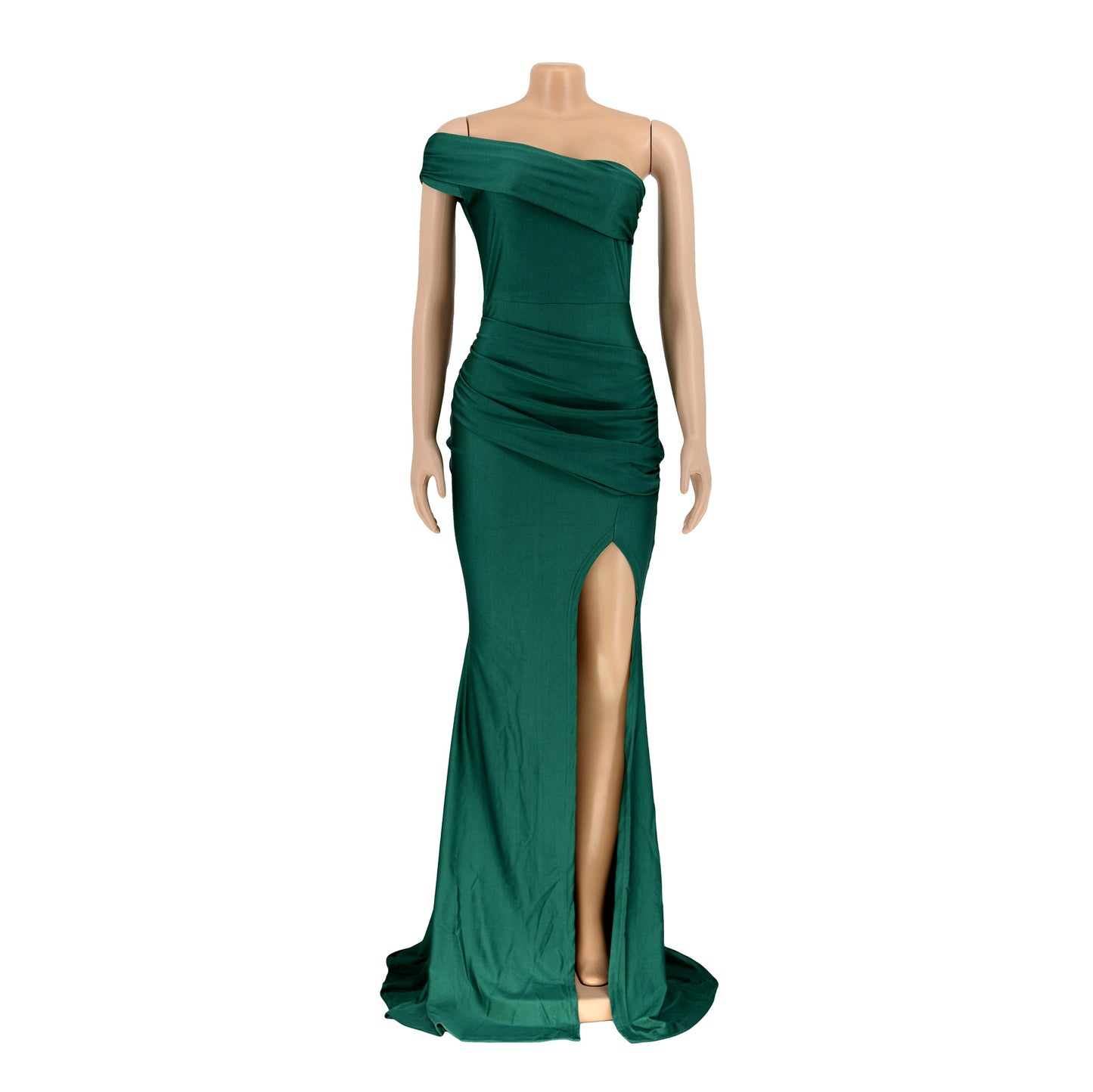 LADIES ONE SHOULDER EVENING DRESS VARIOUS COLOURS (SIZE S - 2XL)