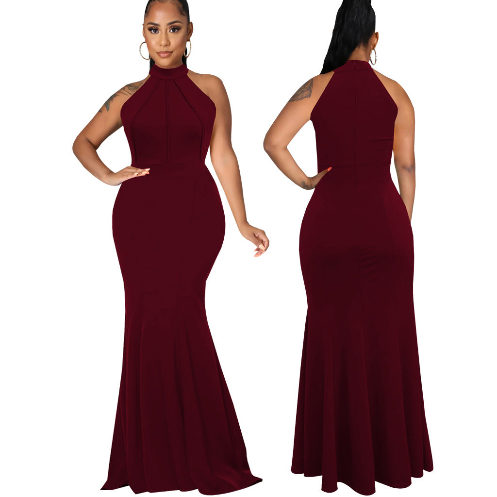 LADIES LONG SLEEVELESS DRESS VARIOUS COLOURS (SIZE S - 2XL)