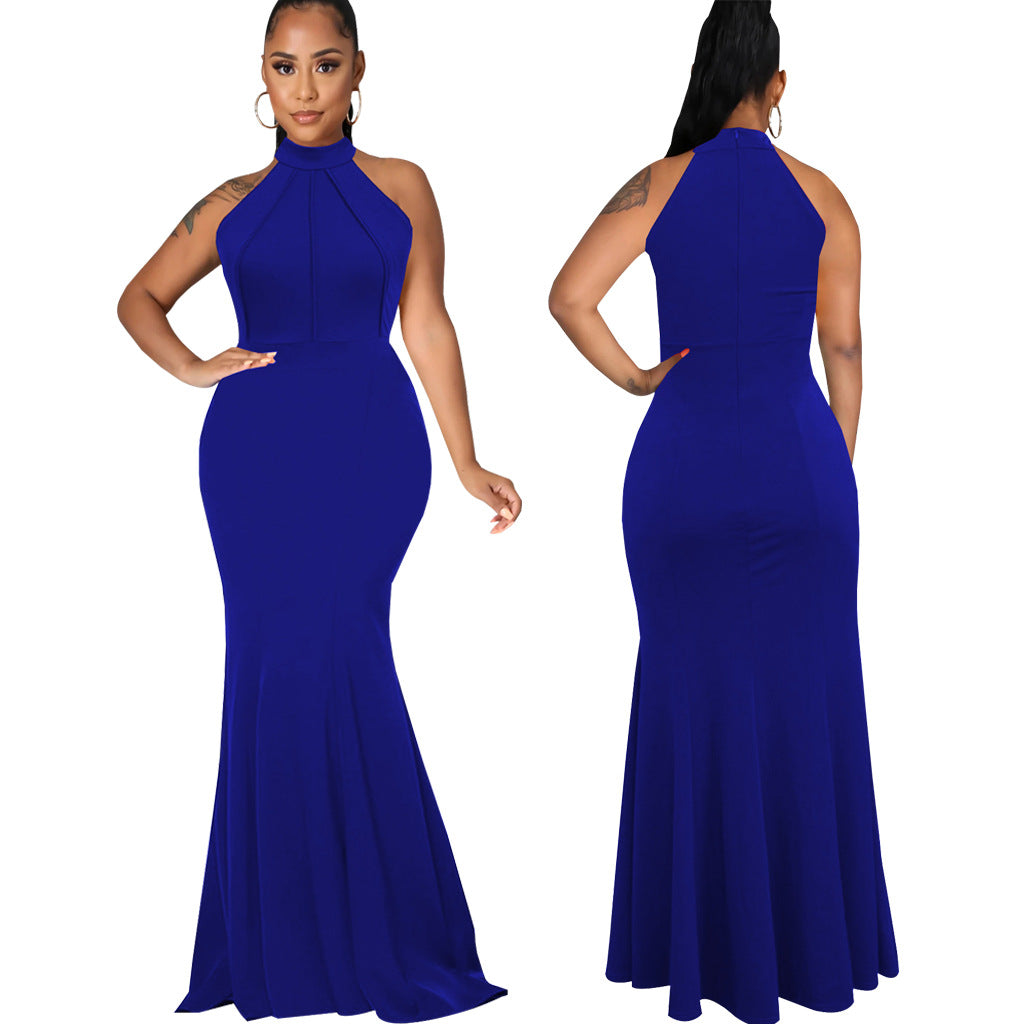 LADIES LONG SLEEVELESS DRESS VARIOUS COLOURS (SIZE S - 2XL)