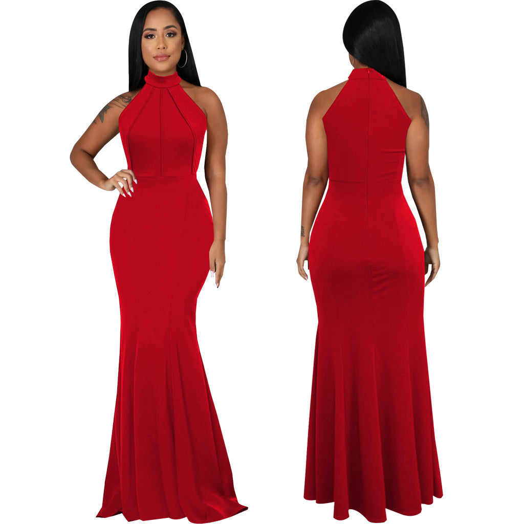 LADIES LONG SLEEVELESS DRESS VARIOUS COLOURS (SIZE S - 2XL)
