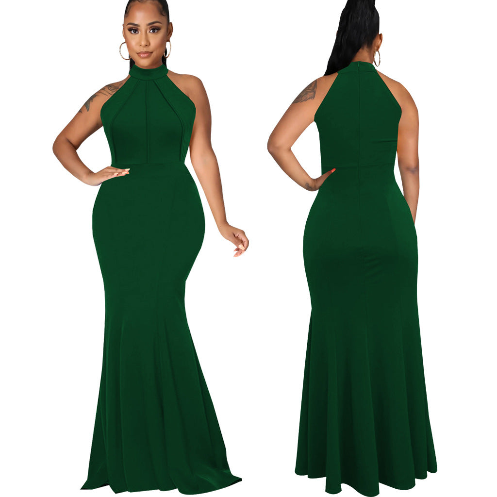 LADIES LONG SLEEVELESS DRESS VARIOUS COLOURS (SIZE S - 2XL)