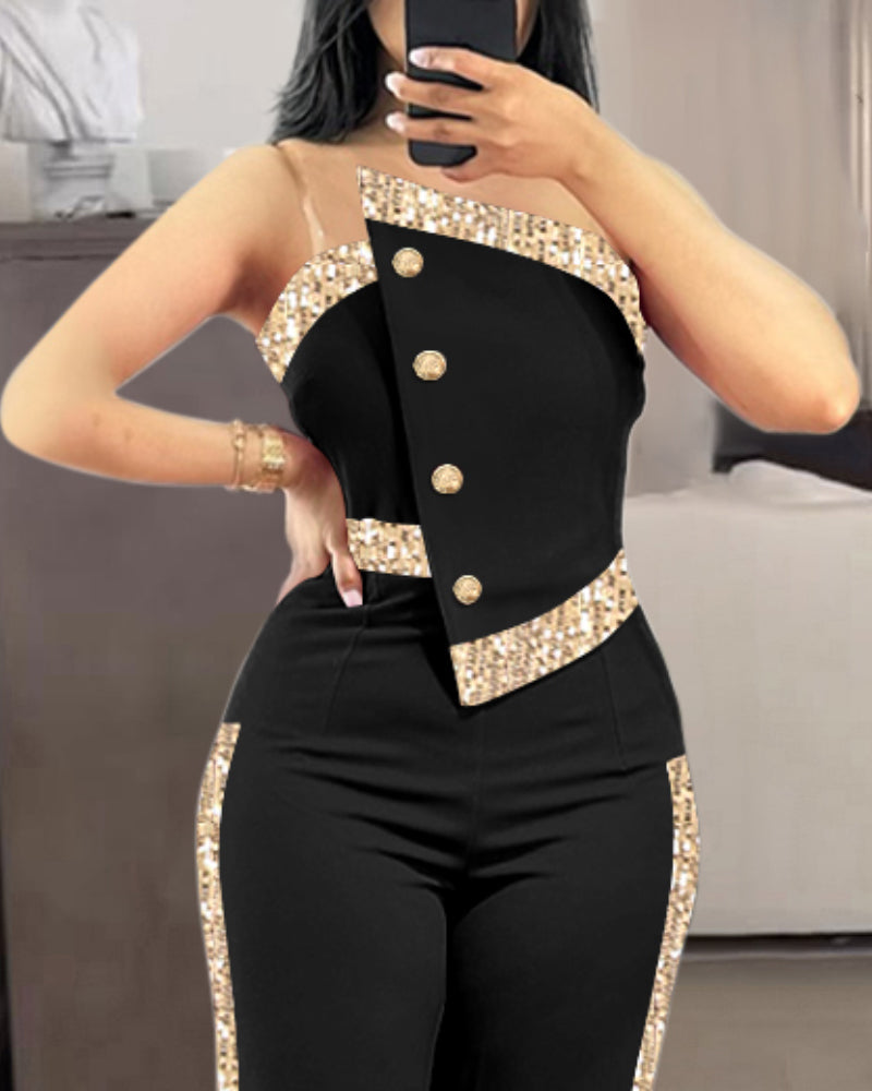 LADIES ONE PIECE JUMPSUIT BLACK (SIZE S - XL)