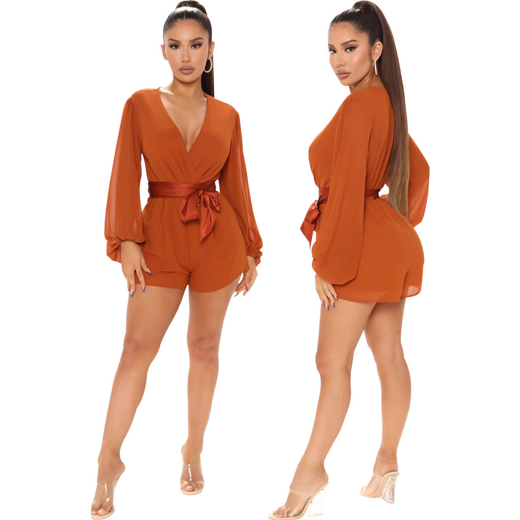 LADIES LONG SLEEVE PLAYSUIT / ROMPER 7 DIFFERENT COLOURS (SIZE S - 2XL)