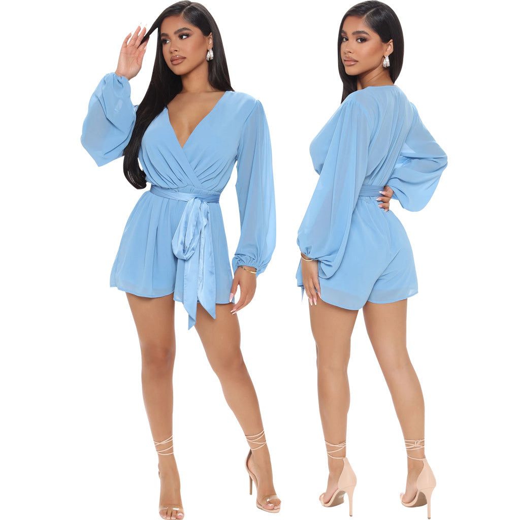 LADIES LONG SLEEVE PLAYSUIT / ROMPER 7 DIFFERENT COLOURS (SIZE S - 2XL)