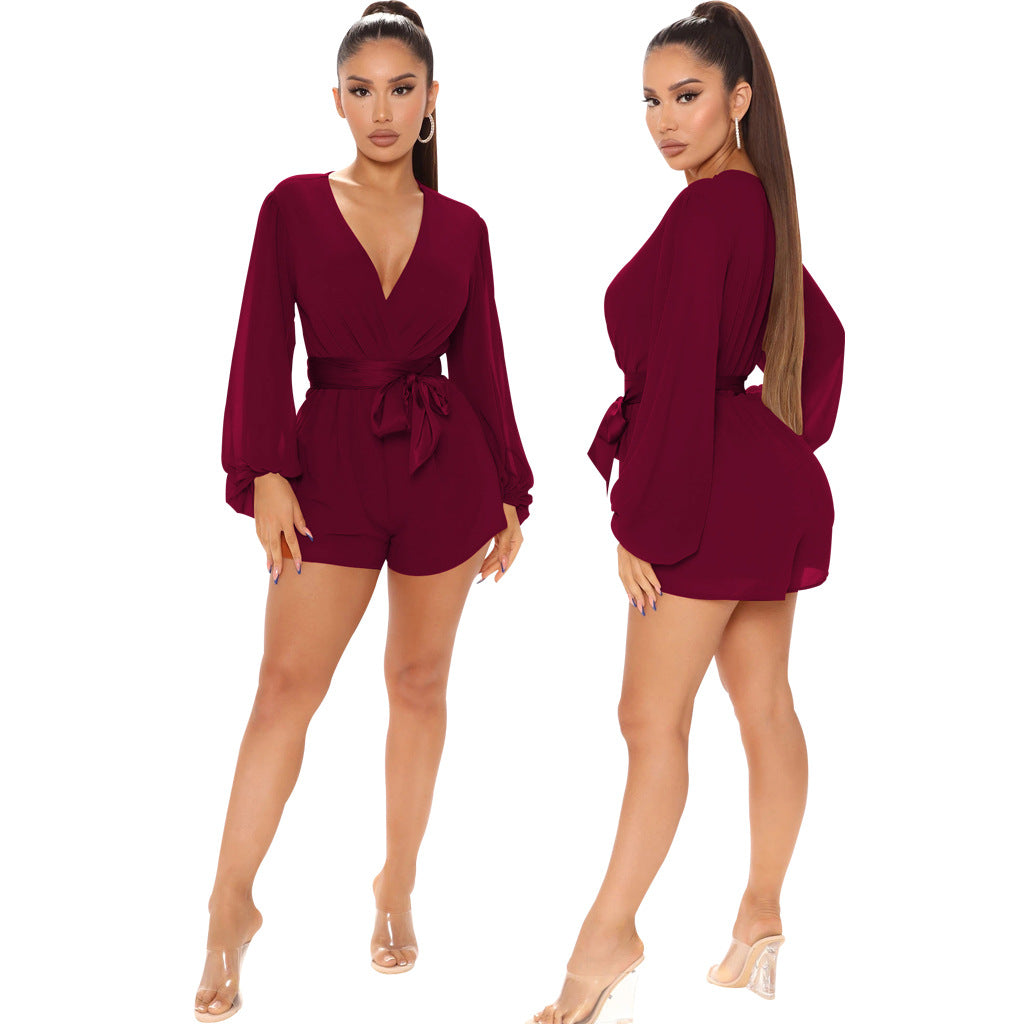 LADIES LONG SLEEVE PLAYSUIT / ROMPER 7 DIFFERENT COLOURS (SIZE S - 2XL)