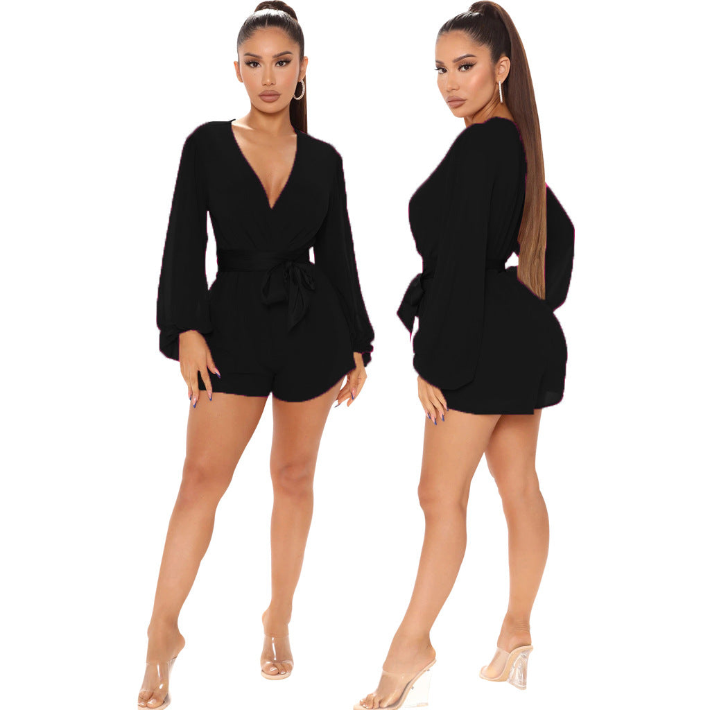 LADIES LONG SLEEVE PLAYSUIT / ROMPER 7 DIFFERENT COLOURS (SIZE S - 2XL)