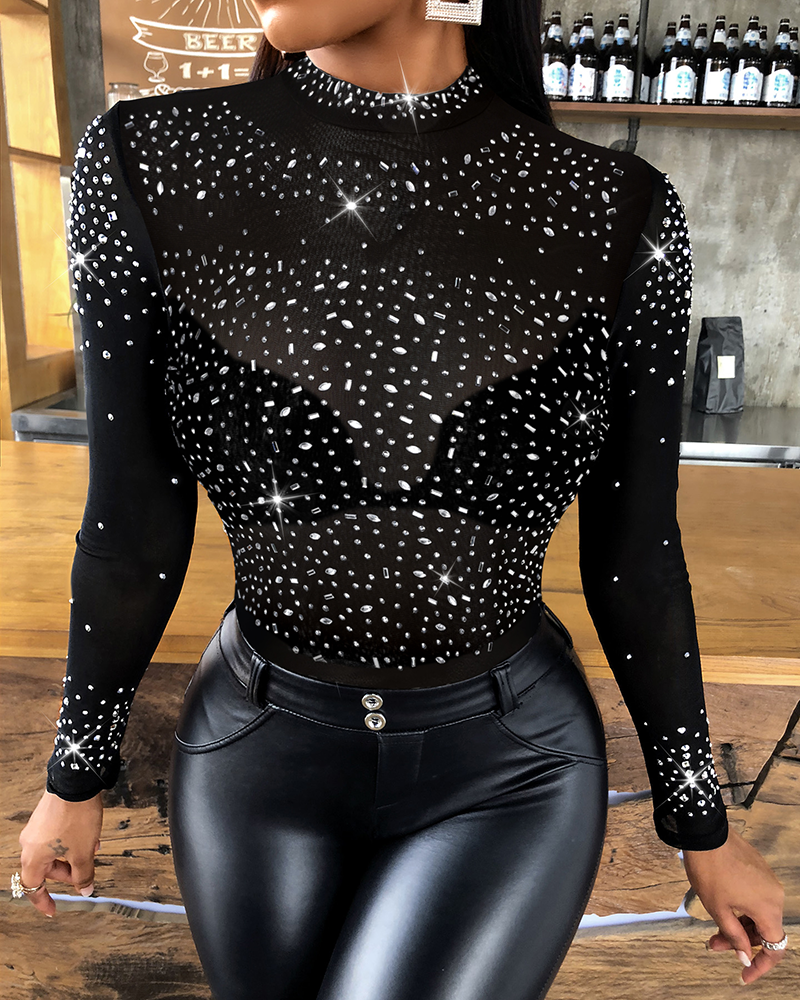 LADIES MESH BODYSUIT BLACK (SIZE S - XL)