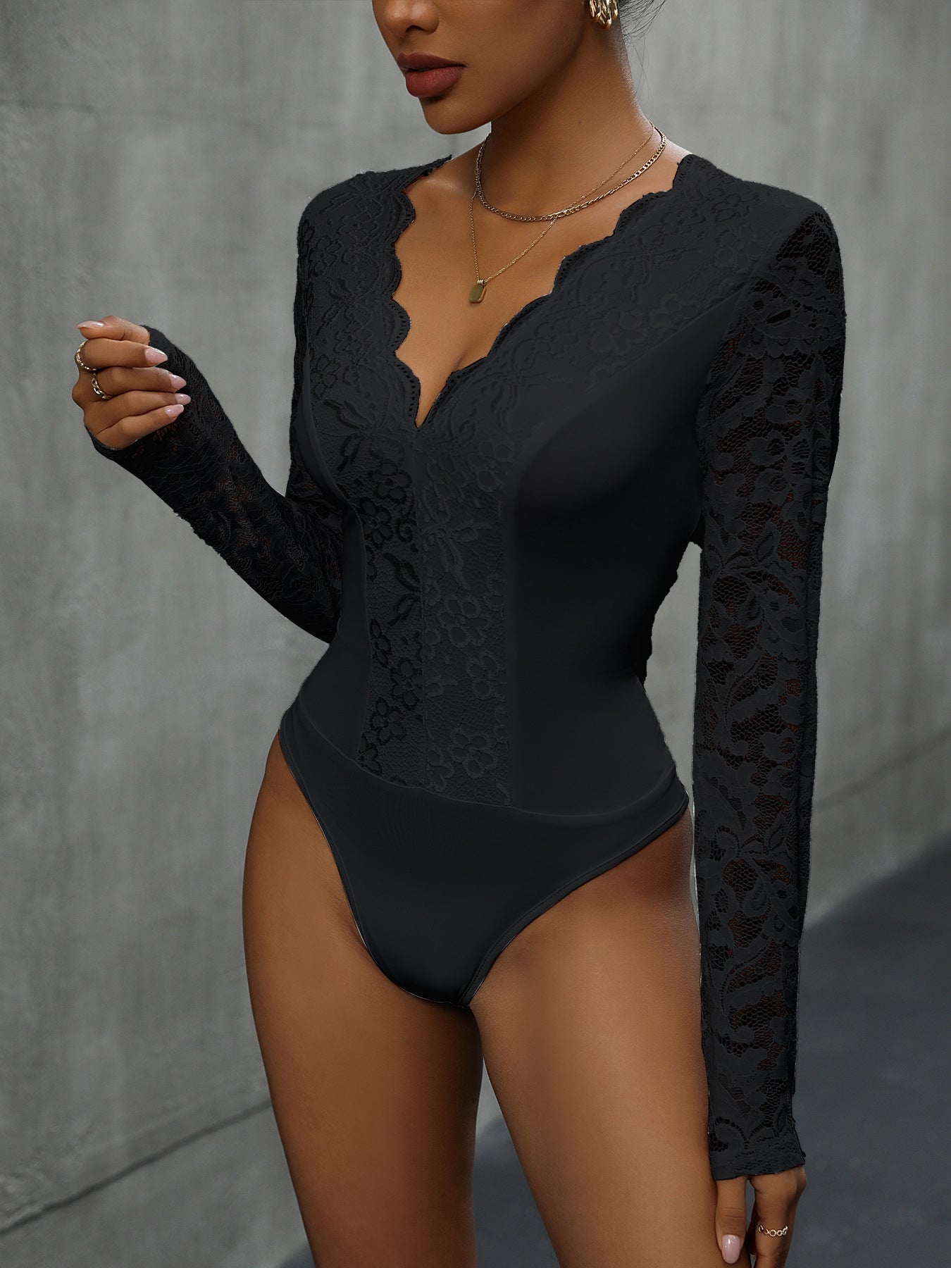 LADIES BODYSUIT WHITE / BLACK (SIZE S - XL)