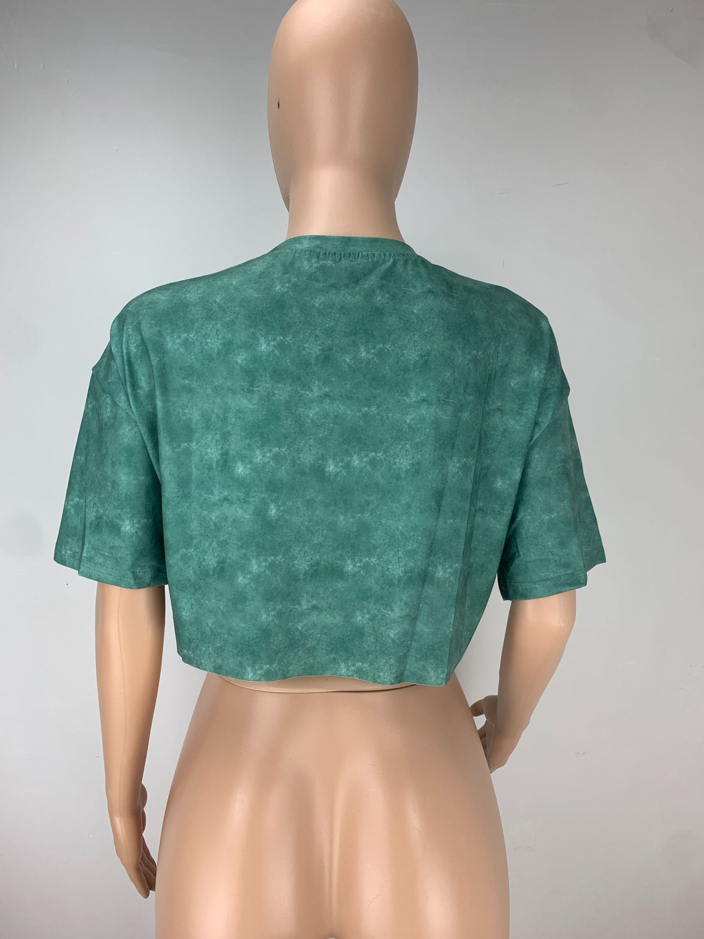 LADIES CROPPED T-SHIRT GREEN (SIZE XS - XL)