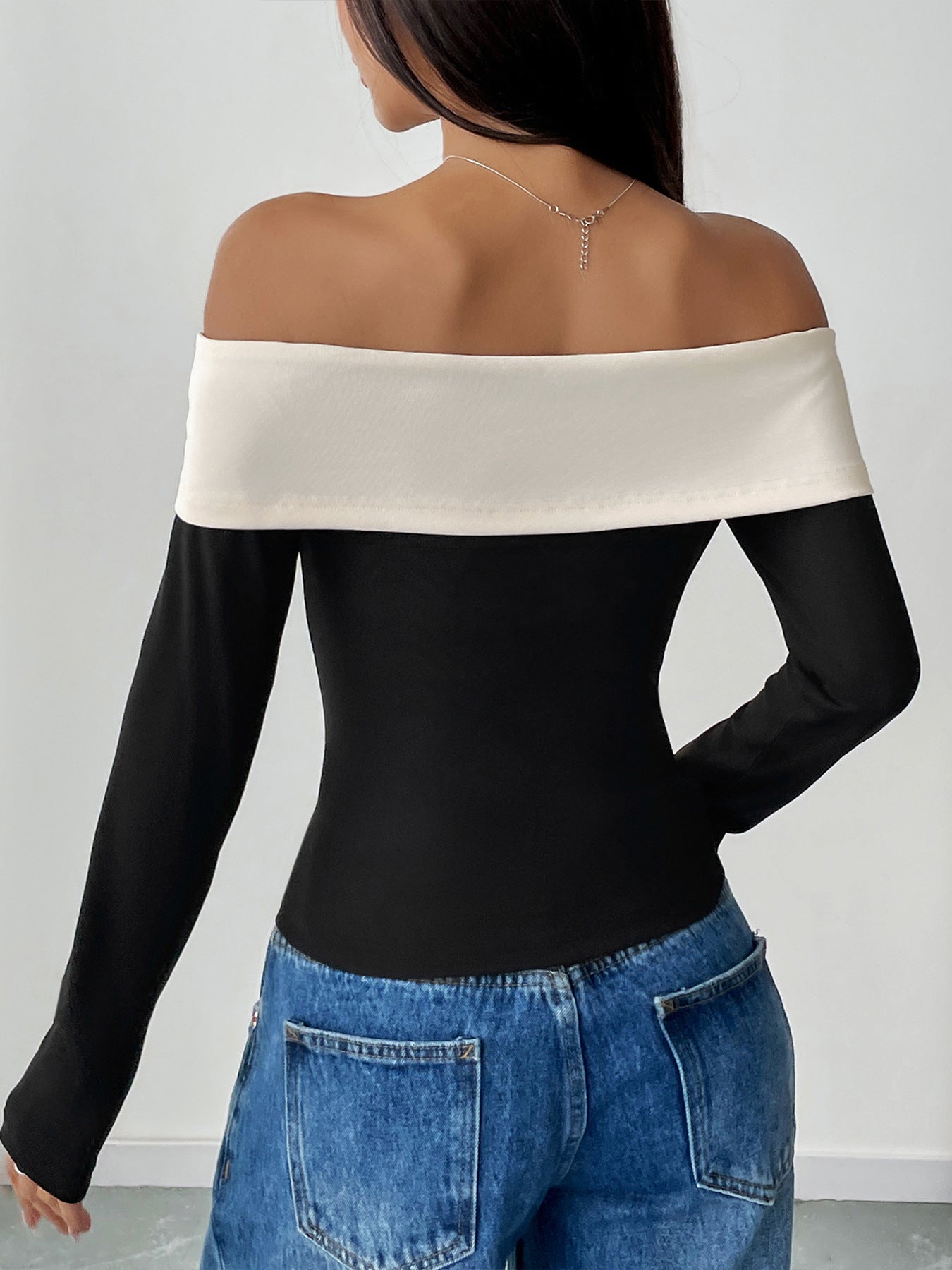 LADIES OFF THE SHOUDER TOP BLACK (SIZE S - XL)