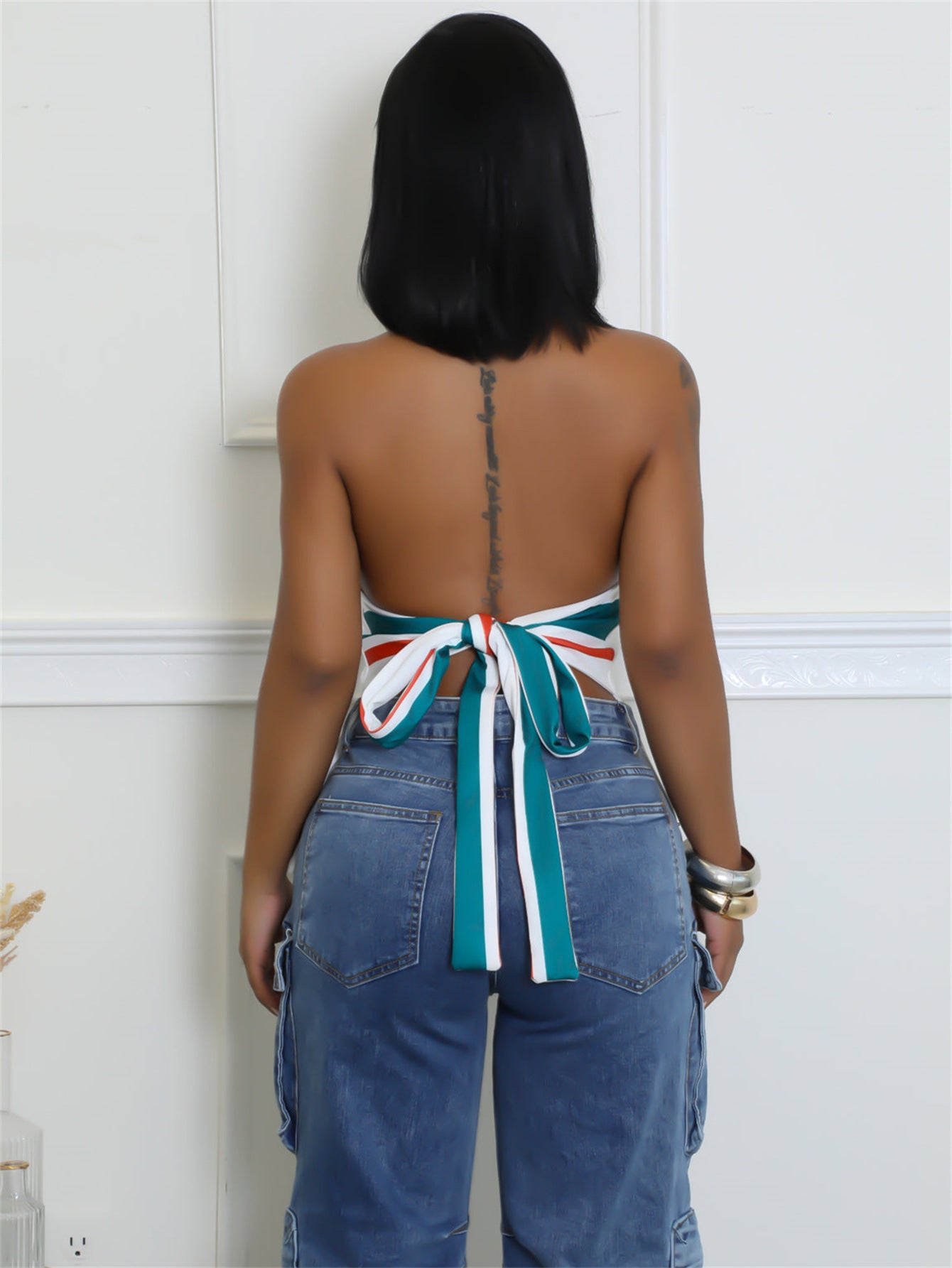 LADIES HALTERNECK TOP (SIZE S - L)