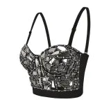 LADIES SEXY NIGHTCLUB PUSH UP BRA TOP CROP TOP COLOUR AS SHOWN (SIZE M - 2XL)