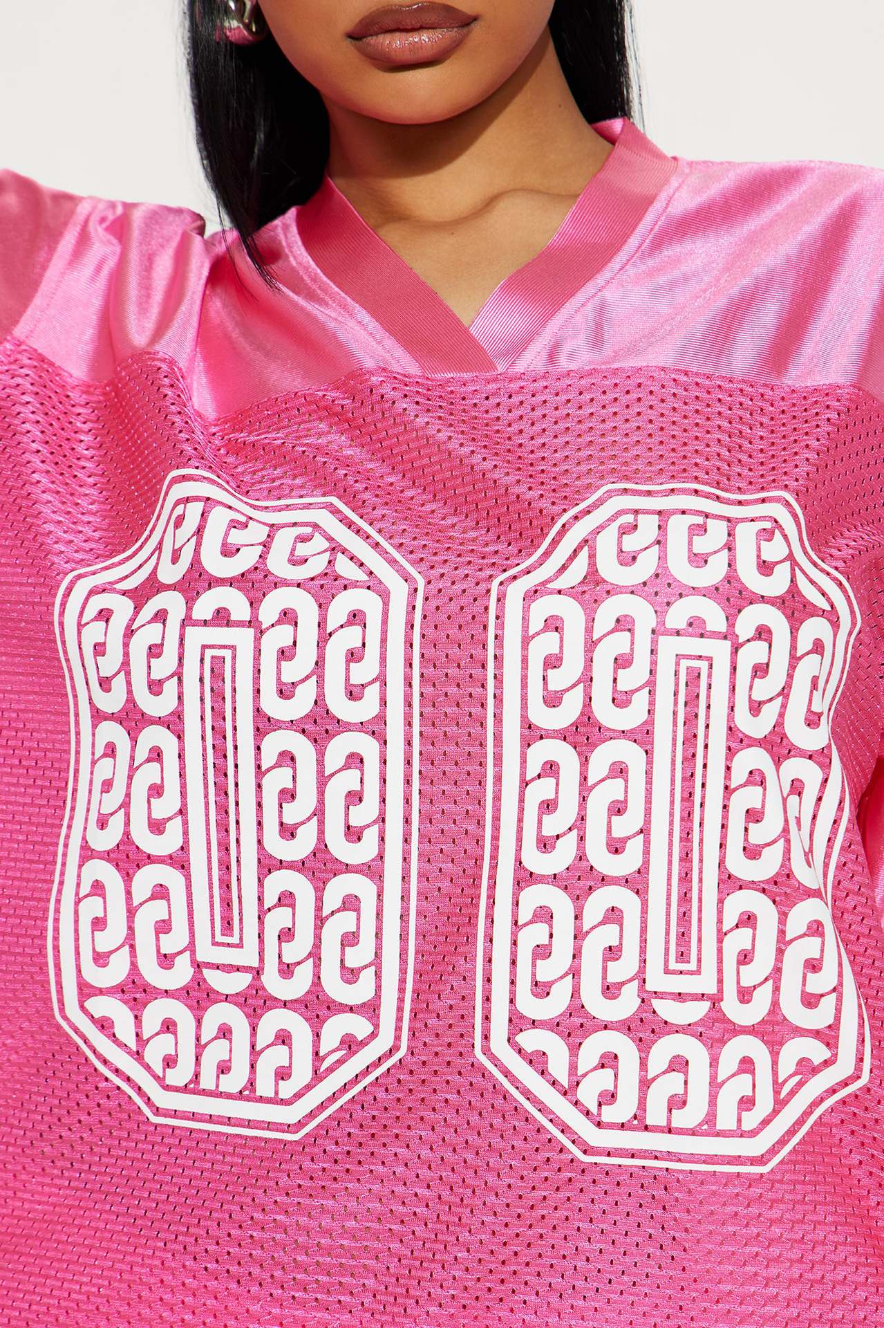 LADIES PRINTED T-SHIRT PINK (SIZE S - 2XL)