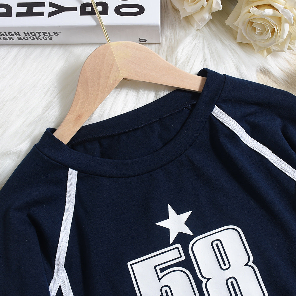 LADIES LONG SLEEVE CROPPED T-SHIRT BLACK / NAVY / YELLOW-GREEN (SIZE S - L)