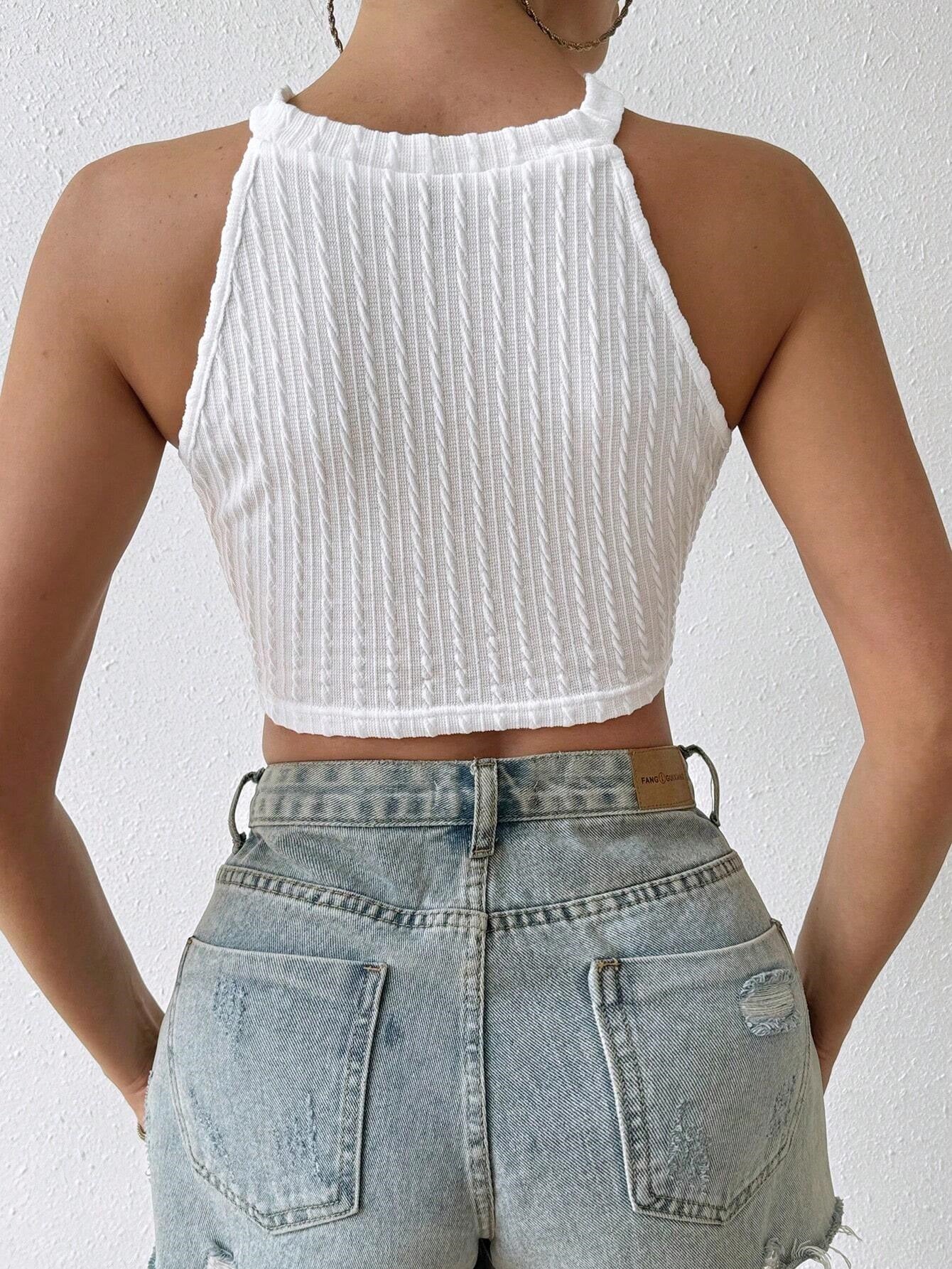 LADIES TASSEL TOP WHITE (SIZE S - XL)