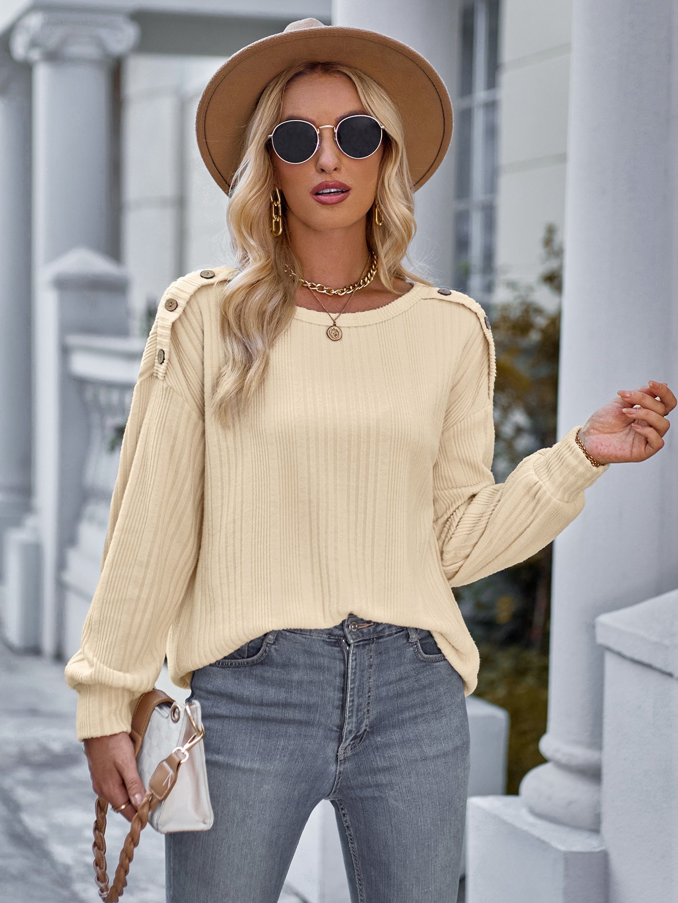 LADIES LONG SLEEVE TOP (SIZE S - XL)