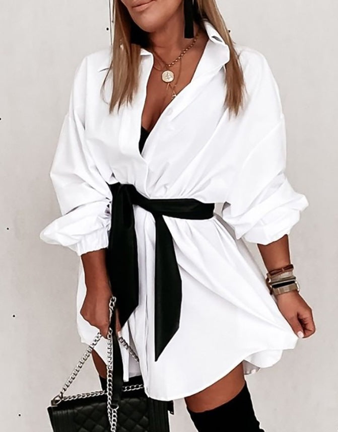 LADIES LONG SLEEVE SHIRT WHITE (SIZE S - 2XL)