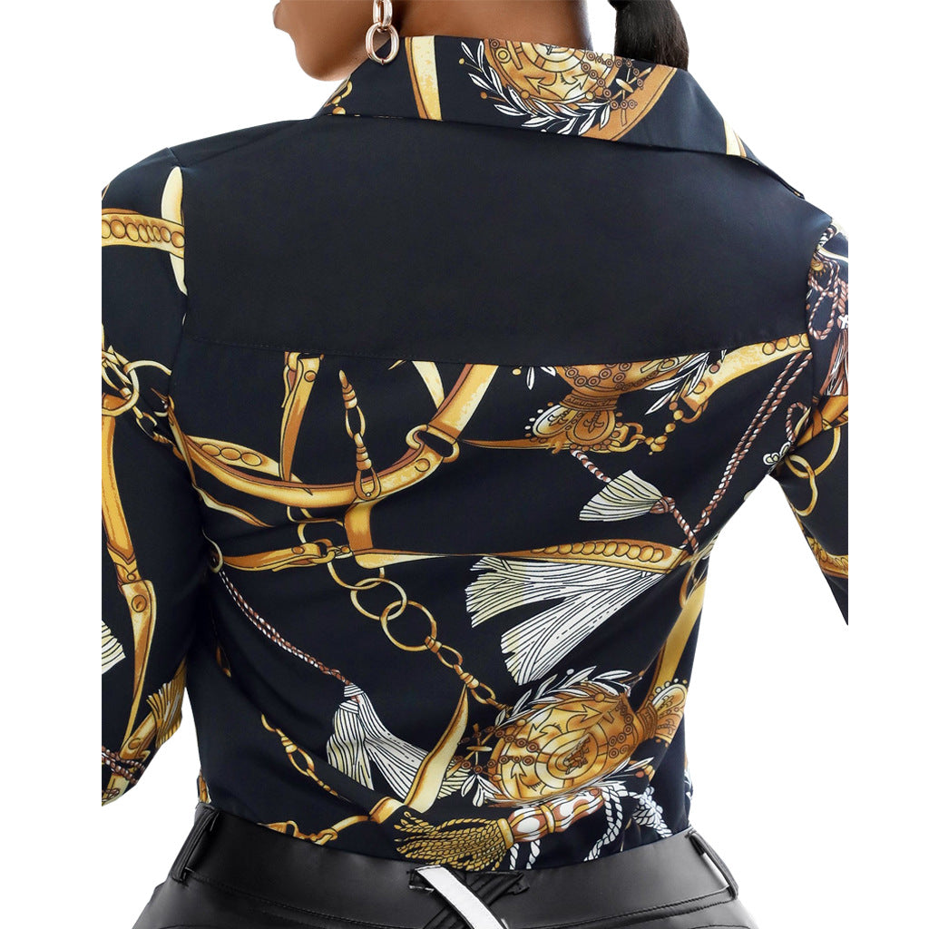 LADIES LONG SLEEVE SHIRT BLACK (SIZE S - 2XL)