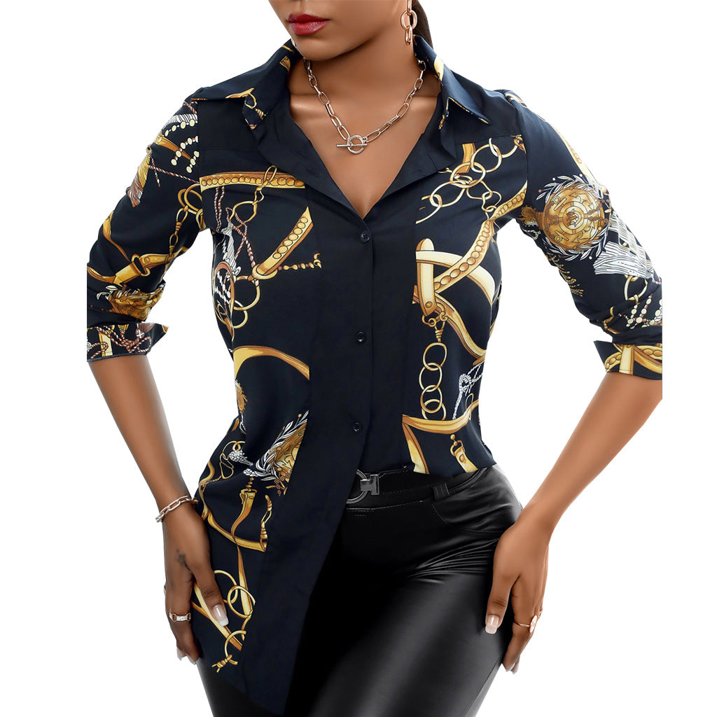 LADIES LONG SLEEVE SHIRT BLACK (SIZE S - 2XL)