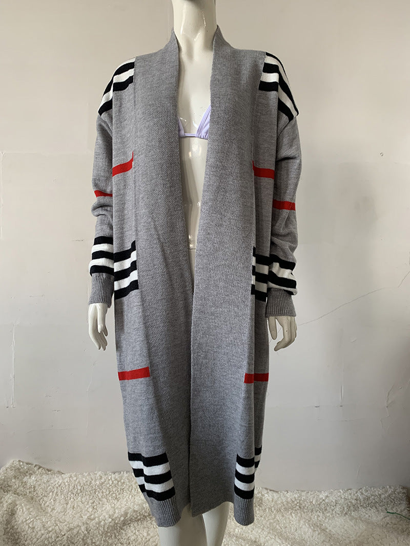 LADIES LONG SLEEVE CARDIGAN / COAT WHITE / GRAY / BLACK / CAMEL (SIZE S - XL)
