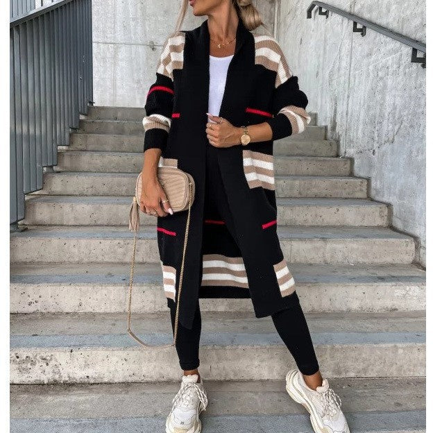 LADIES LONG SLEEVE CARDIGAN / COAT WHITE / GRAY / BLACK / CAMEL (SIZE S - XL)