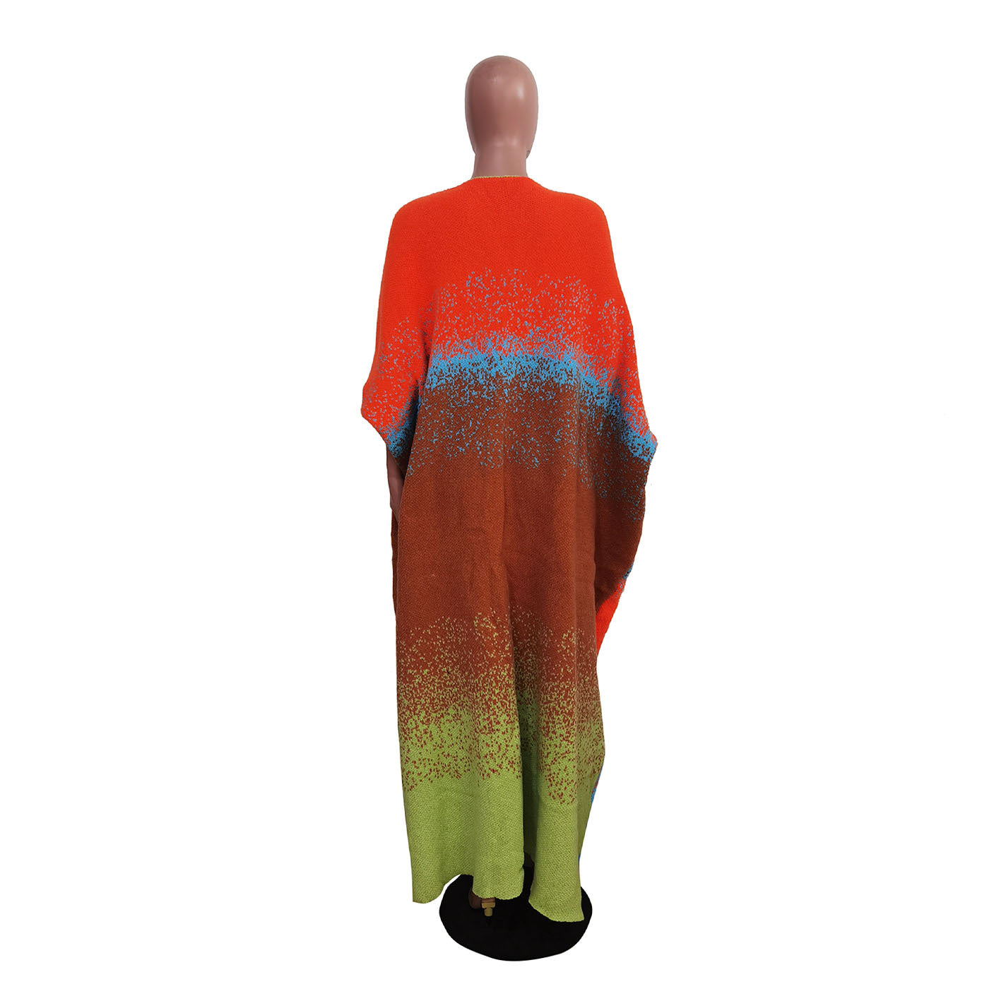 LADIES LONG SLEEVE KNITTED COAT MULTICOLOUR (FREE SIZE)