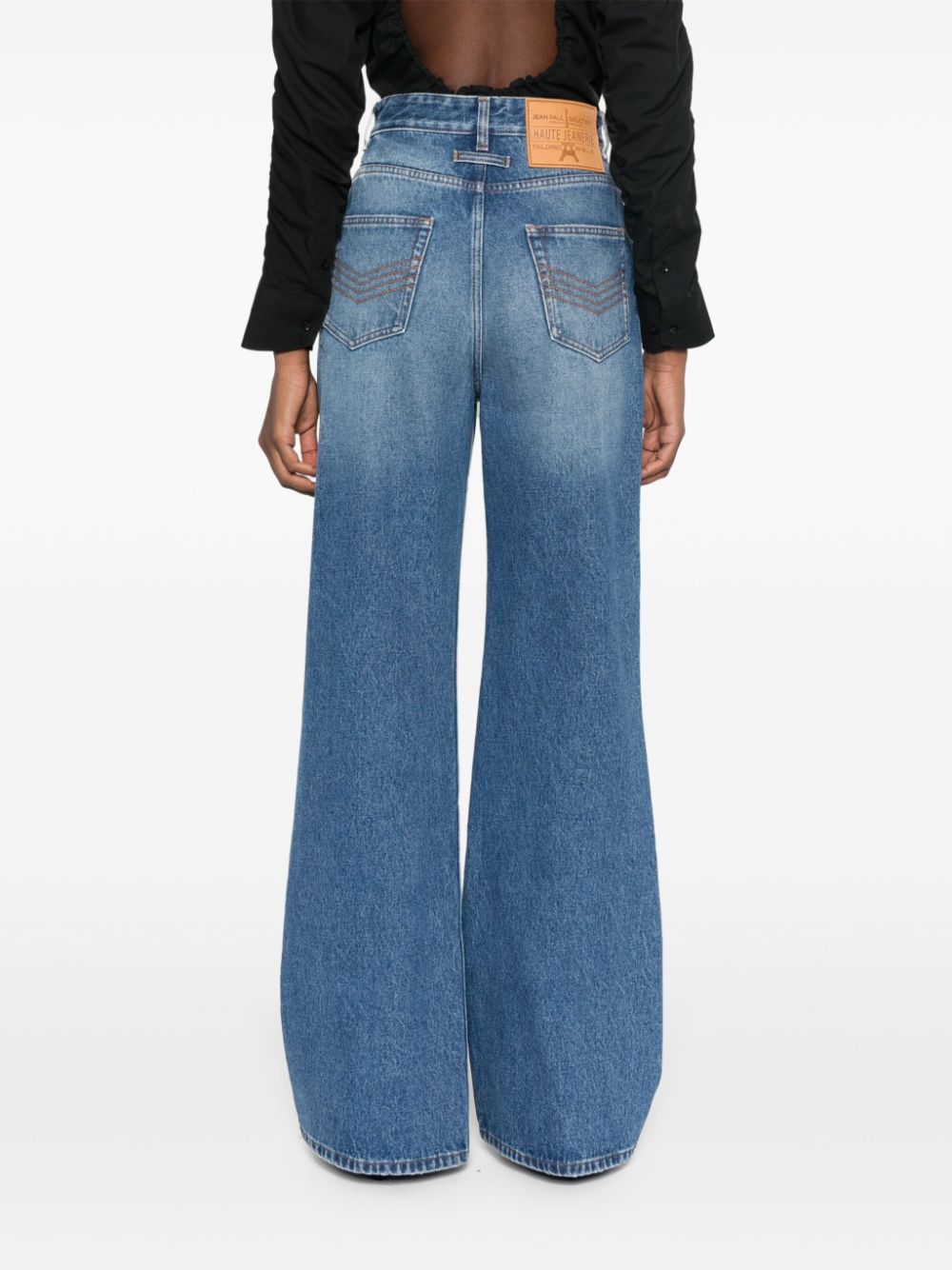 LADIES STRAIGHT LEG JEANS BLUE DENIM (SIZE S - 2XL)