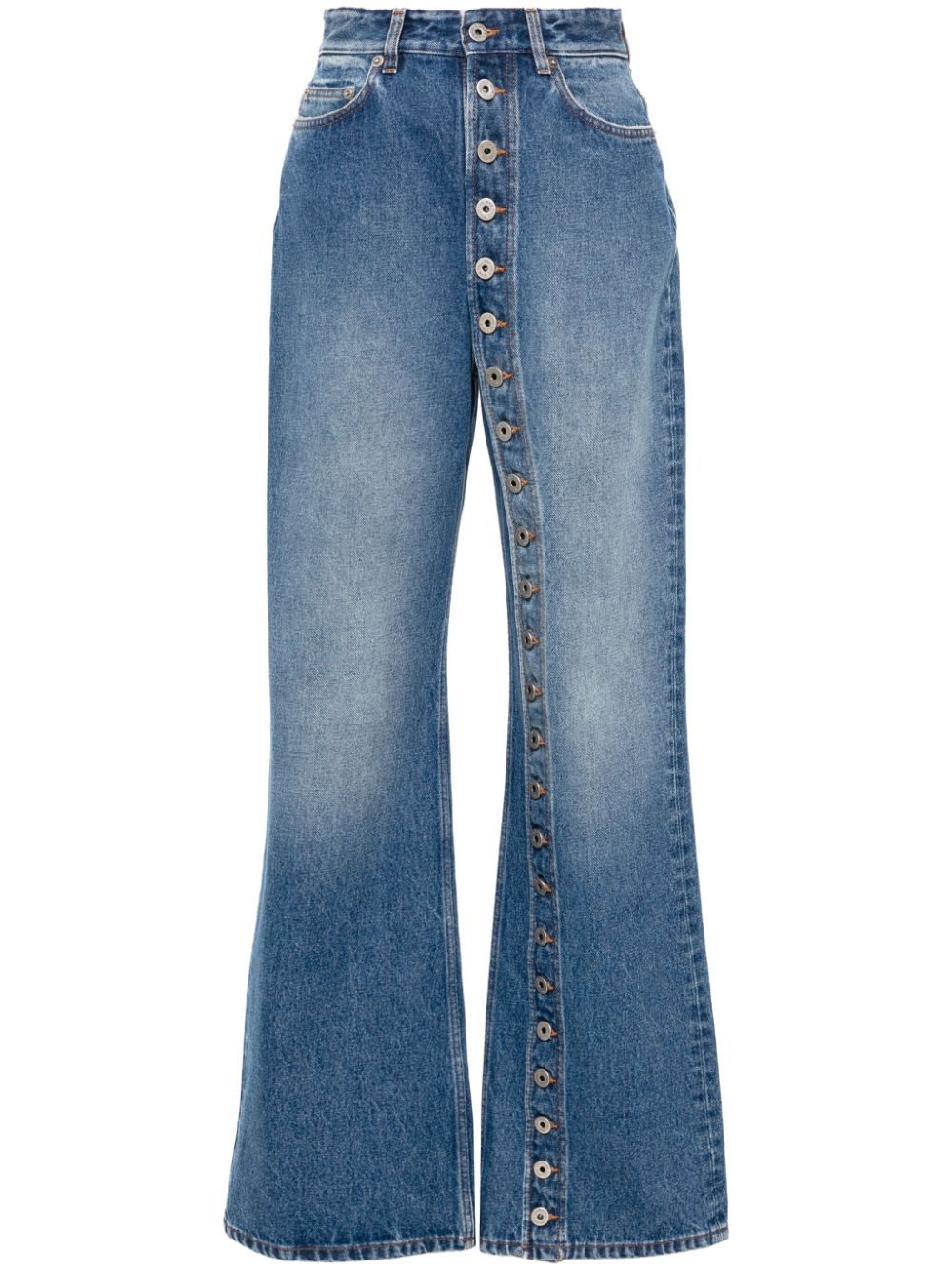 LADIES STRAIGHT LEG JEANS BLUE DENIM (SIZE S - 2XL)