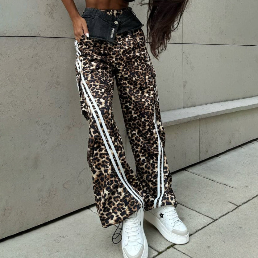 LADIES CASUAL PANTS LEOPARD (SIZE S - L)
