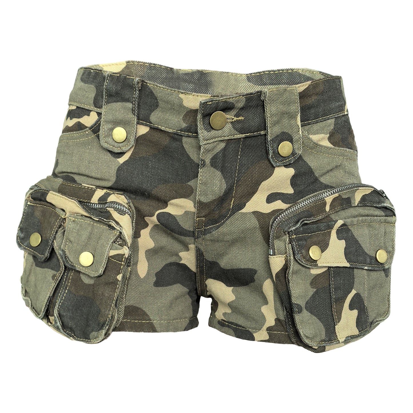 LADIES CARGO SHORTS CAMO (SIZE S - 2XL)