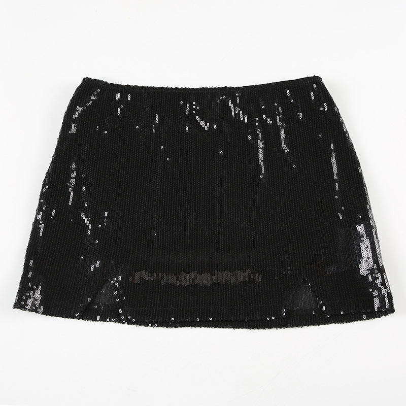 LADIES SEXY MINI SKIRT BROWN / BLACK (SIZE S - L)