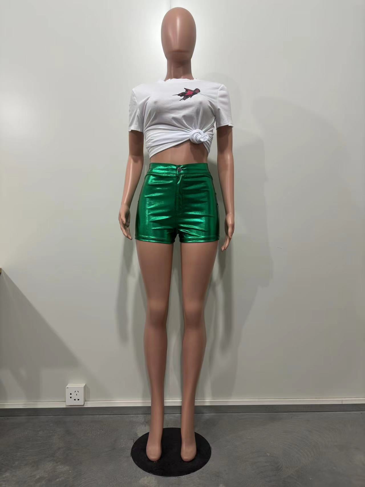 LADIES SEXY SHORTS 8 DIFFERENT METALLIC COLOURS (SIZE S / M / L / XL / 2XL)